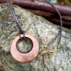 wooden circle pendant wooden necklace unisex handmade