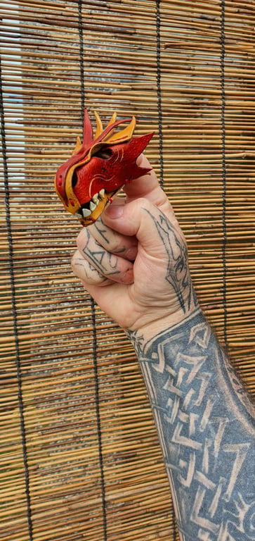 Dragon Finger Puppet - Red Yellow