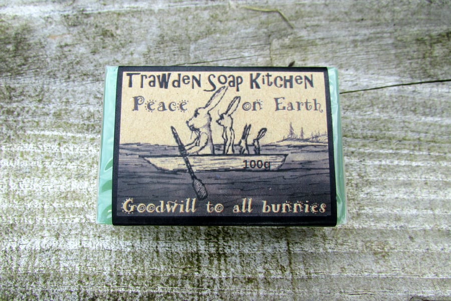 Peace on Earth and Goodwill to all Bunnies, Festive,Vegan Gift for Rabbit Lovers