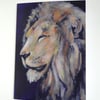 Lion Blank Greeting Card From my Original Acrylic Art Painting