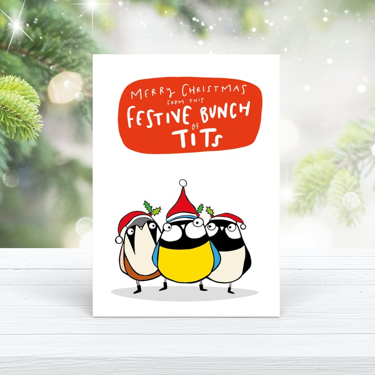 Festive bunch of tits card