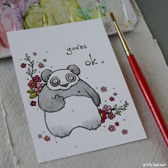 ok panda - original aceo