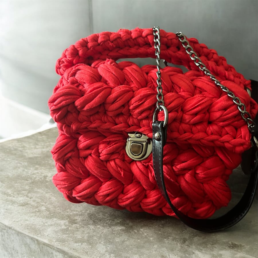 Handmade Red Handbag