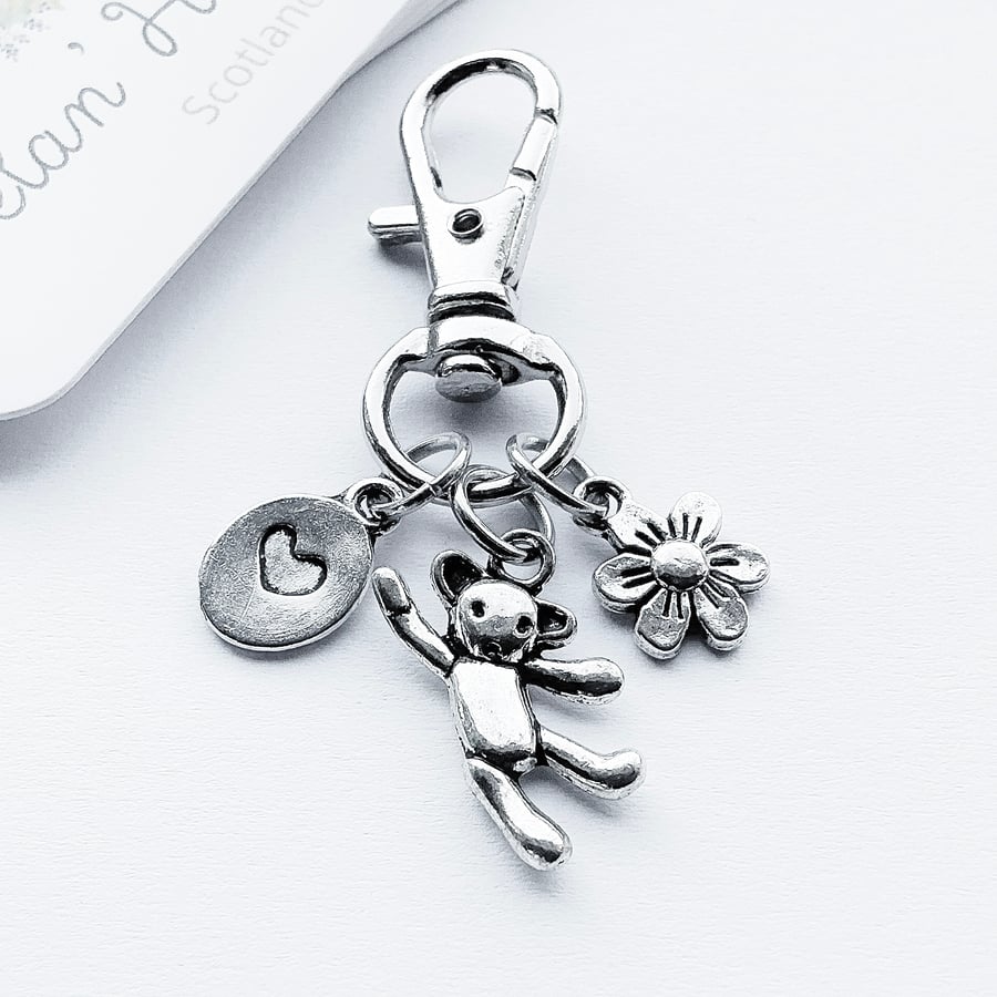 Small Teddy Bear Bag Charm. Bag Charms. Bag Charm. Teddy Bear. Charms. Bag Charm