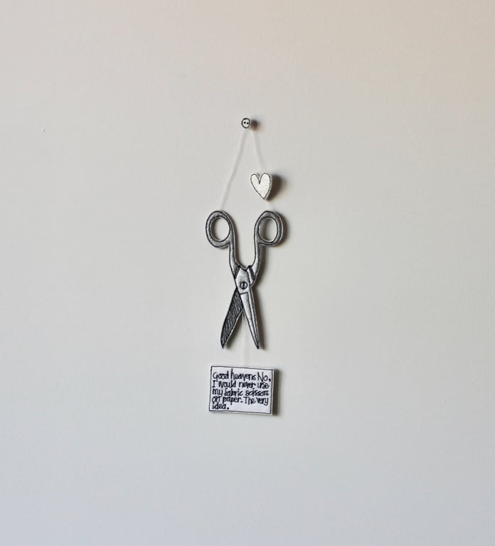 'Good Heavens No' - Scissors - Hanging Decoration