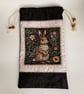 Handmade Quilted Woodland Rabbit Gift Pouch – Padded Drawstring Bag - Image 4