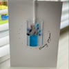 Any occasion fused glass hanging keepsake card 