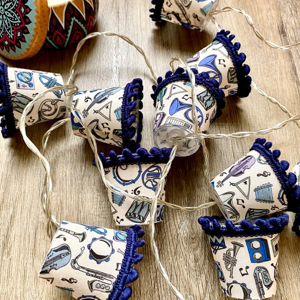 Upcycled Mini Lampshade Fairy Lights - Liberty - Miles