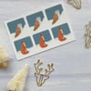 Fox and Barn Owl Christmas Envelope Stickers