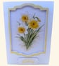 Daffodil Birthday Card - March Birth Flower Botanical Handmade Card