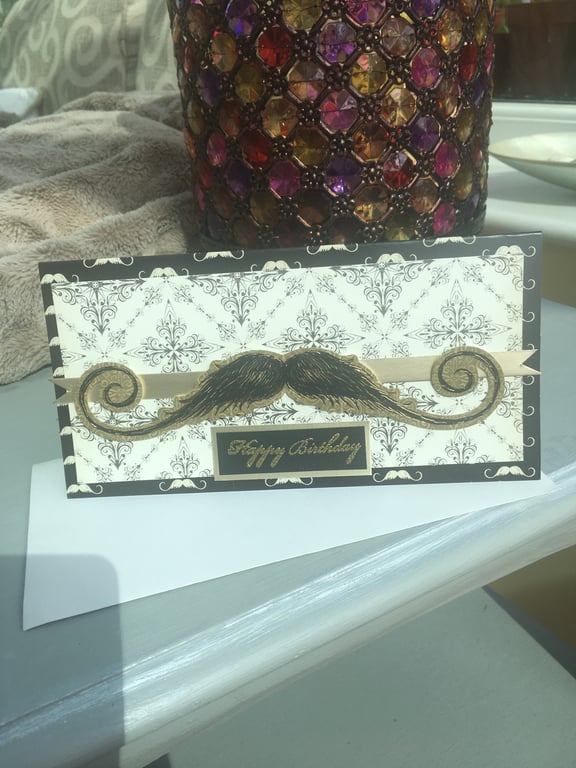Grand moustache birthday card