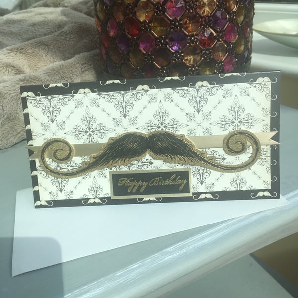 Grand moustache birthday card