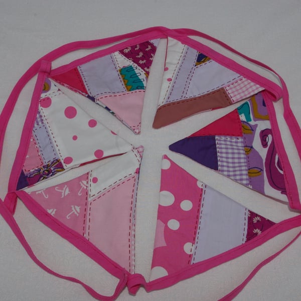 Bunting Patchwork Pink and Purple