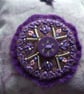 Hand Embroidered Silver Lavender Bag - Image 2