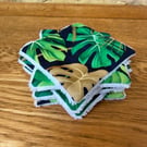 Leaf Print Fabric Reusable Makeup Remover Wipes