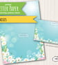 Letter Writing Paper Pretty Daisies, complete with self adhesive address labels - Image 1