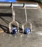 SALE Dangle Earrings, Blue Sodalite and Silver Earrings, unique design, SALE