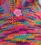 Doll Sleep Bag And Hat Hand Knitted In A Multi Coloured Yarn (A125) - Image 3
