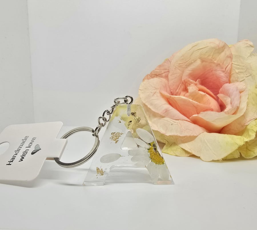 Initial Alphabet Keyring A B C D E Personalised Letter Keychain Gift