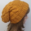 Handmade knitted women slouchy beanie hat