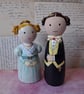 Anne Lister and Anne Walker 'Gentleman Jack' Hand-painted peg doll set  - Image 2