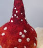 Needle Felted Mushroom Forager - Woollen Decoration  - Image 5