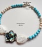Howlite, Abolone Shell & Mother of Pearl Bracelet  - Image 6