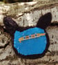 Black cat, Needle felt  brooch -  jewellery wool badge wool art  - Image 3