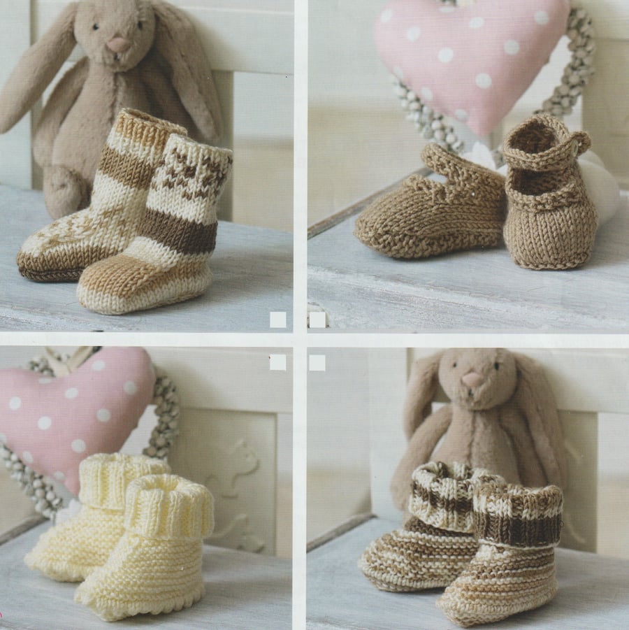 VINTAGE KNITTING PATTERN Socks Booties and Shoes for Baby