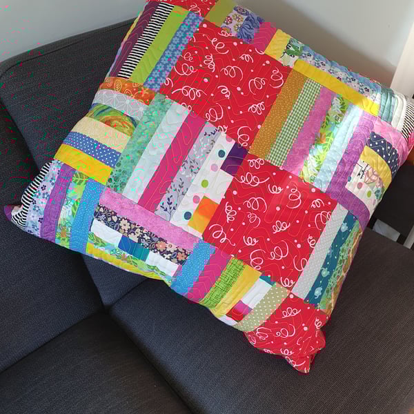 HANDMADE QUILTED LARGE CUSHION