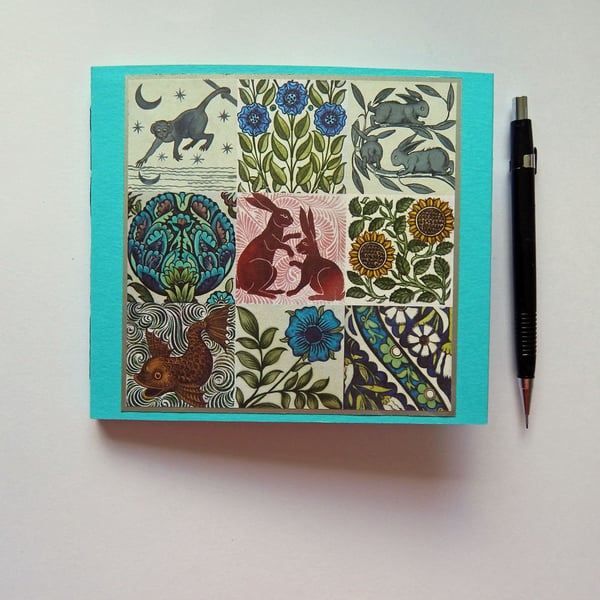 Tiles Watercolour Sketchbook, Arts & Crafts Tile design. Gifts for Artists