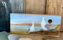Paintings on reclaimed wood