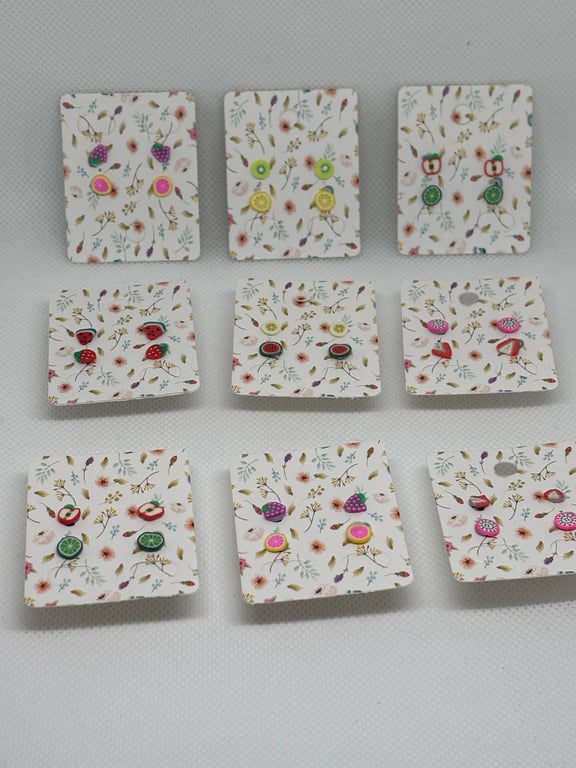 Hand crafted fruit style stud earrings