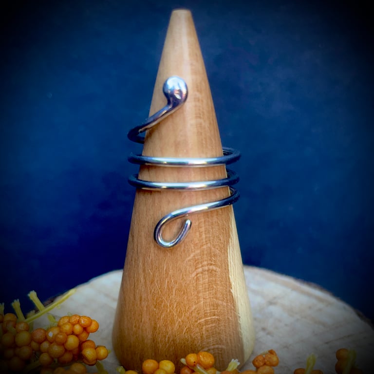 Year of the Snake Ring, Handmade Sterling Silver