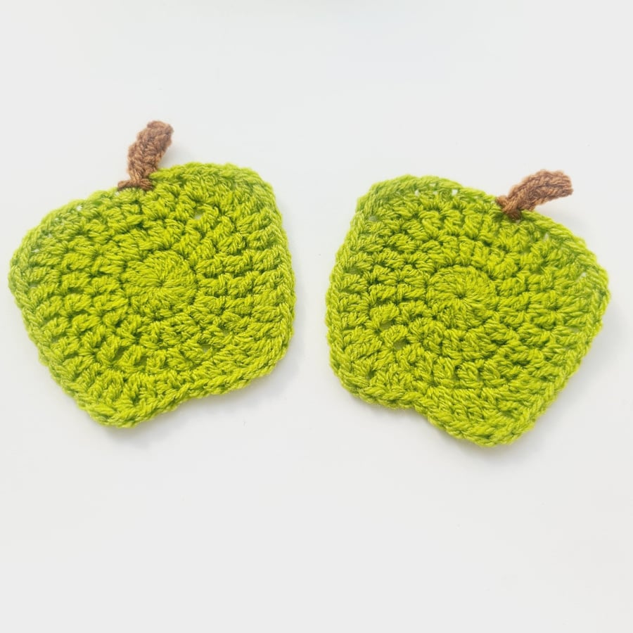 Green Apple Coasters Set of 2 - Summer Seconds
