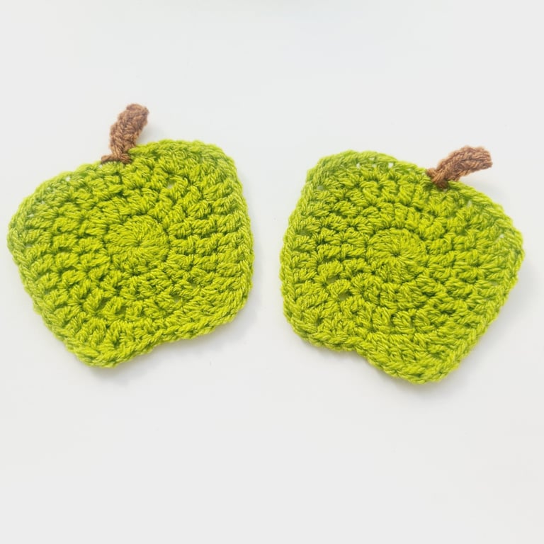 Green Apple Coasters Set of 2 - Summer Seconds