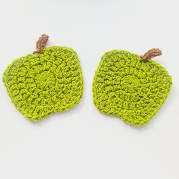 Green Apple Coasters Set of 2 - Summer Seconds