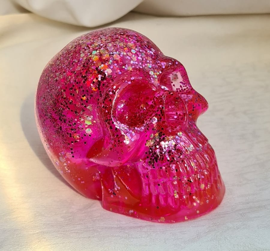 Gorgeous Glittery Candy Resin Skull. No 8