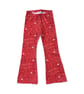 Red Sparkle Kick Flare Leggings 