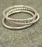 Sterling Silver Skinny Stacking Ring - single  - Image 5