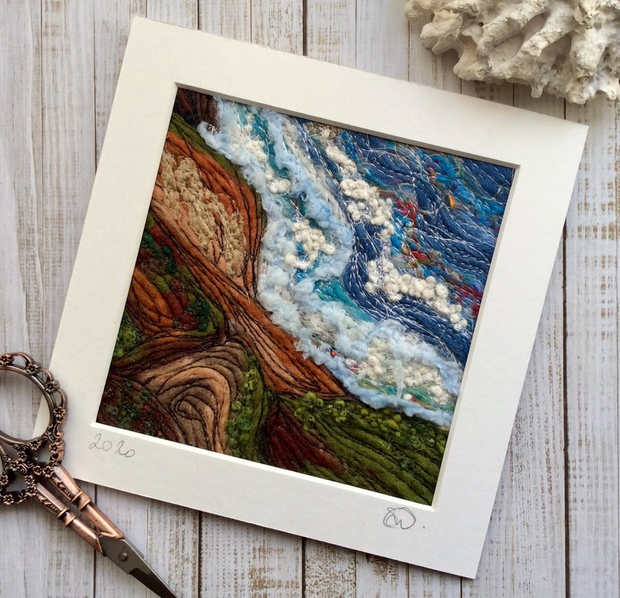 Embroidered seascape. 