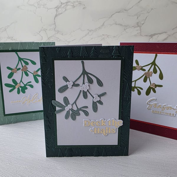 Christmas mistletoe card (style 1)