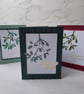 Christmas mistletoe card (style 1)