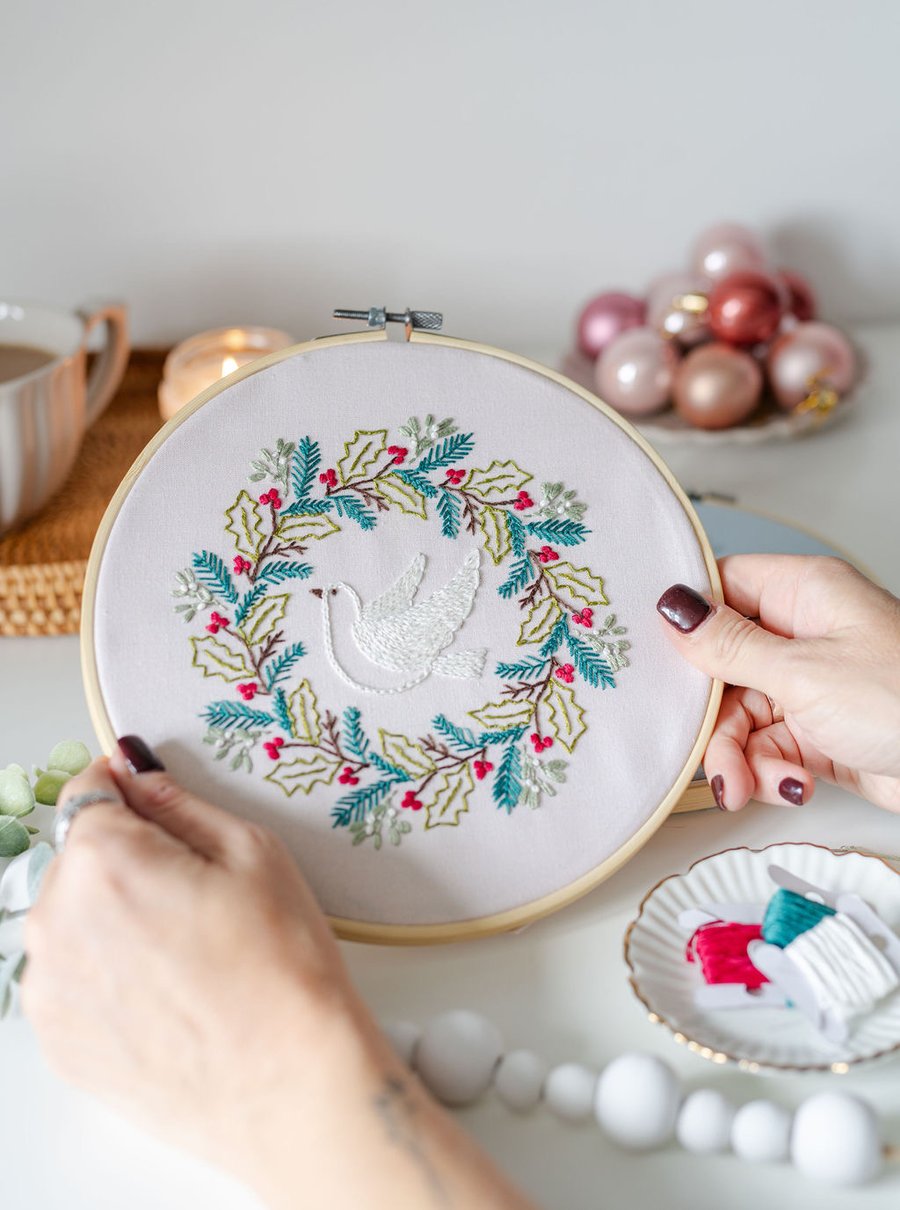 Christmas Dove (Stitchmas 24) Embroidery Kit