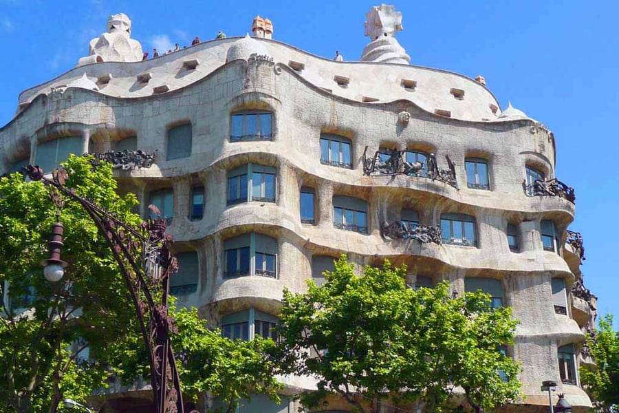 Casa Mila La Pedrera Barcelona Spain 18"x12" Print