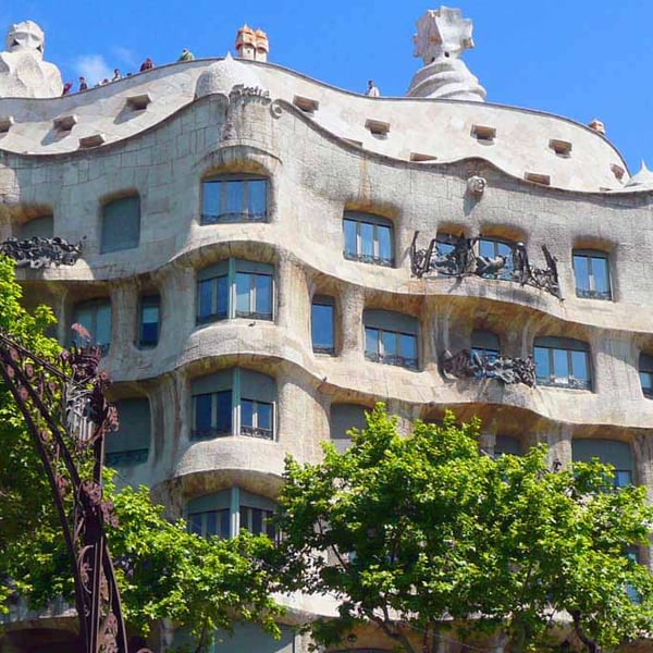 Casa Mila La Pedrera Barcelona Spain 18"x12" Print