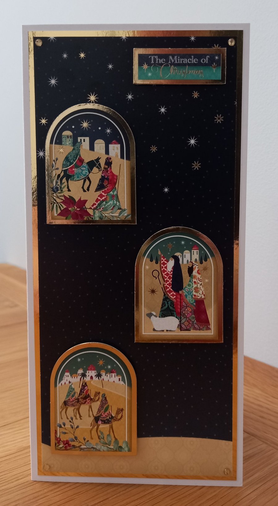Peace on Earth handmade Christmas Card - The Miracle of Christmas