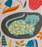 Fabric gift bag: sleeping cat - Image 2
