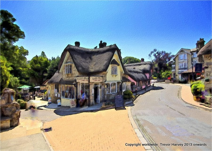 ACEO Collector Art - The Old Village, Shanklin, Isle of Wight 
