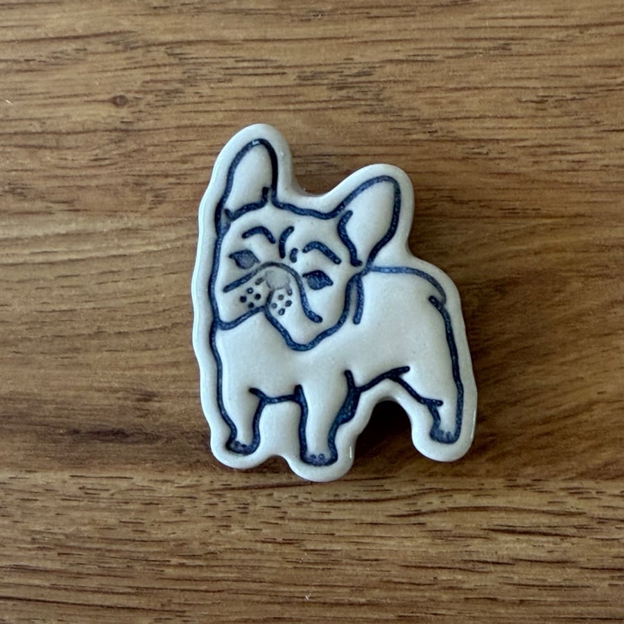 Ceramic French Bulldog Fridge Magnet